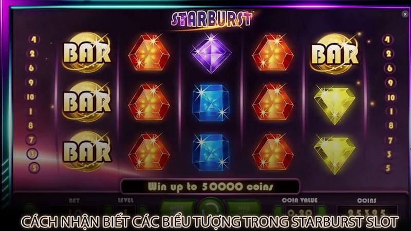 Cách nhận biết các biểu tượng trong Starburst slot